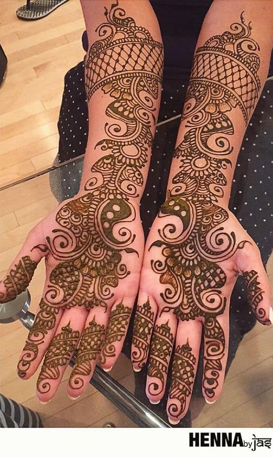 Arabic mehendi designs for the bride