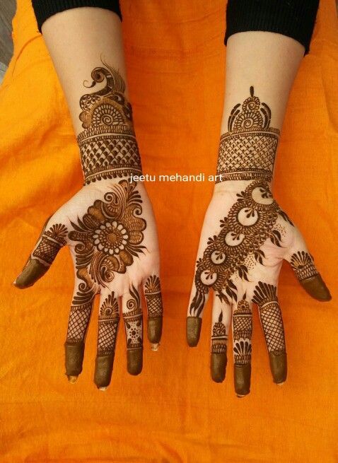 Peacock Arabic mehendi designs