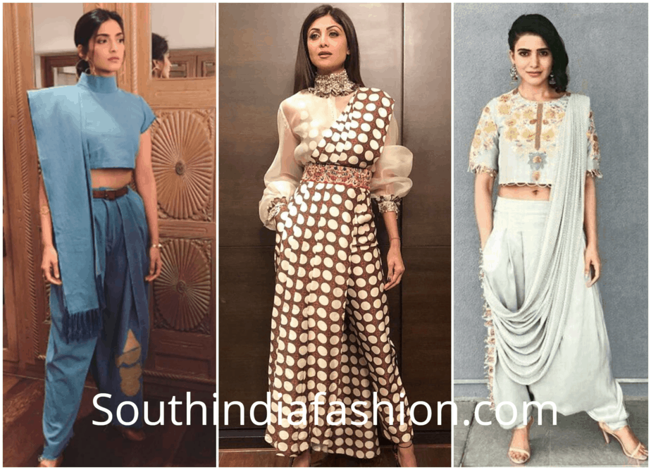 Pant style deals sarees online