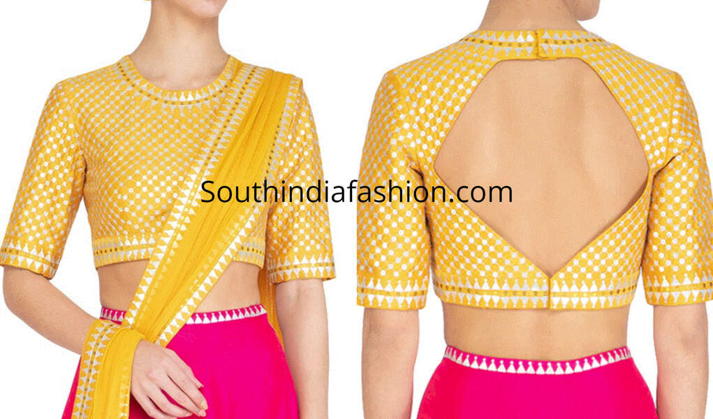 high neck saree blouse designs 2019 