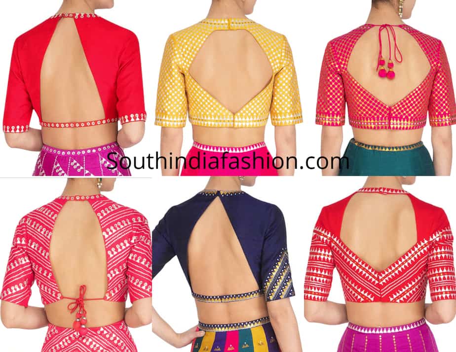 high neck saree blouse designs 2019