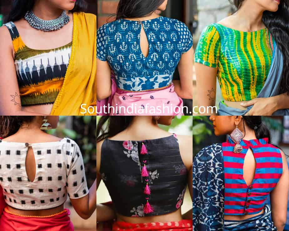 cotton blouse designs for sarees