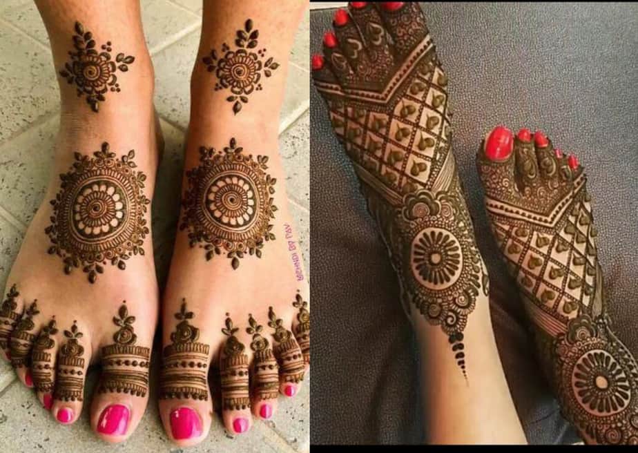 leg mehndi design