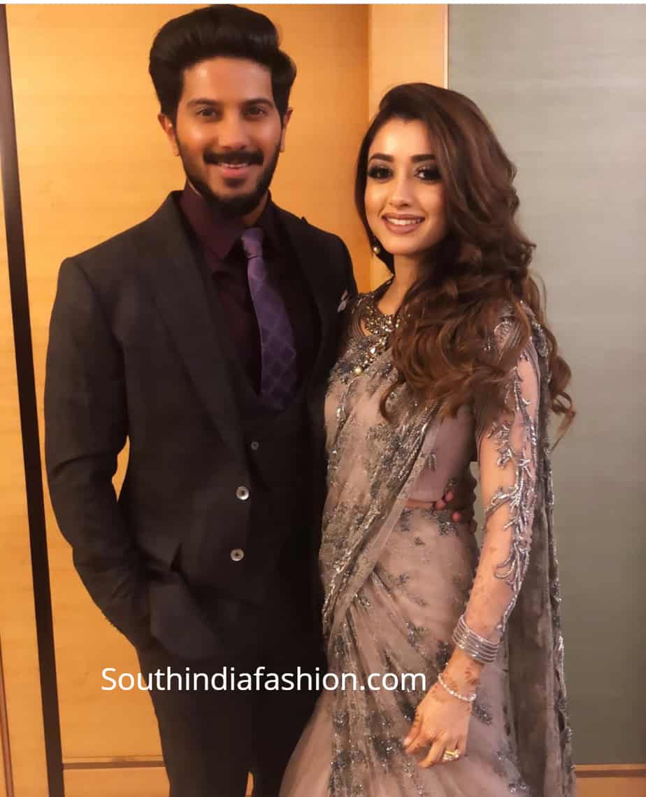 dulquer wife amaal in lehenga