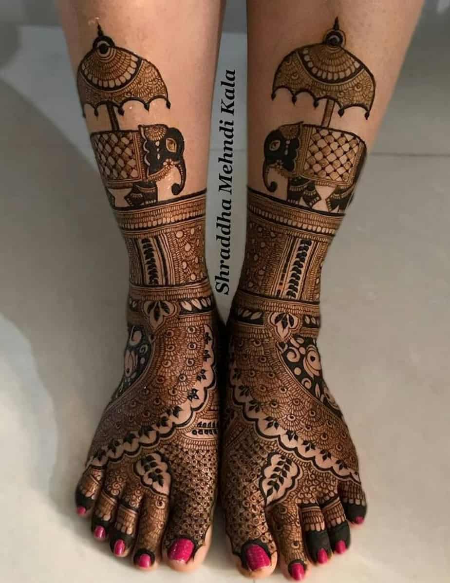 bridal mehndi designs for legs