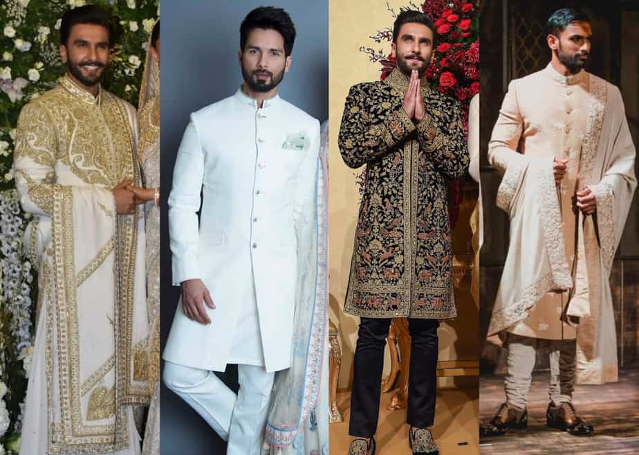 indian groom dresses for enagement and reception