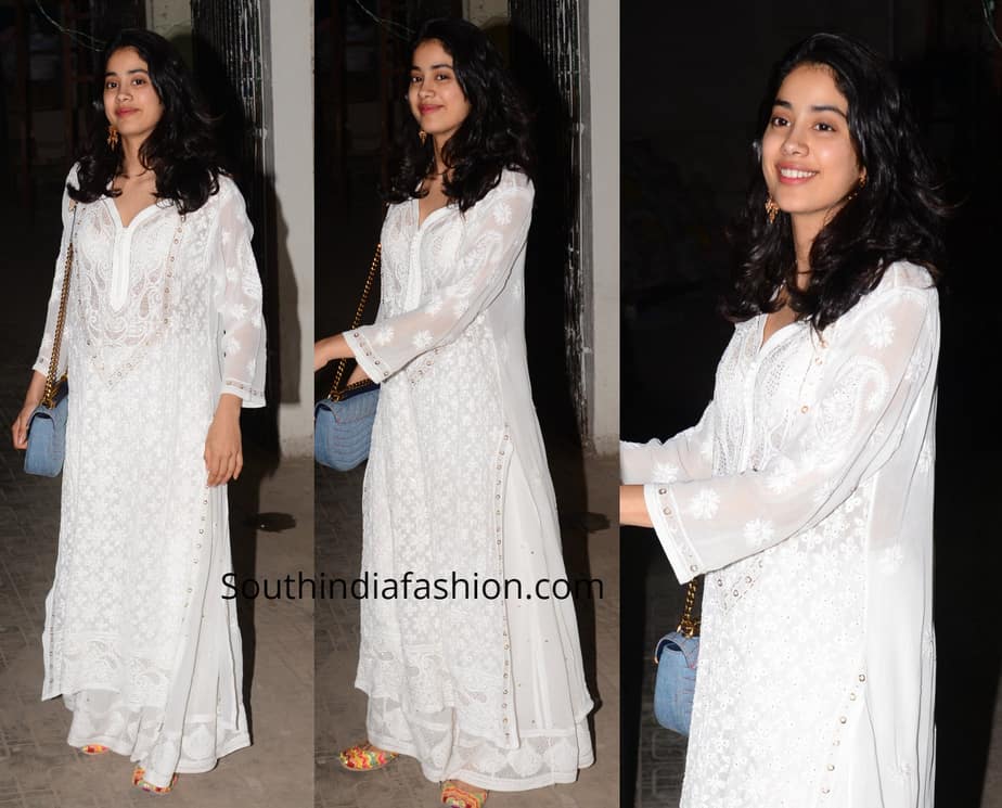 janhvi kapoor chikankari salwar kameez