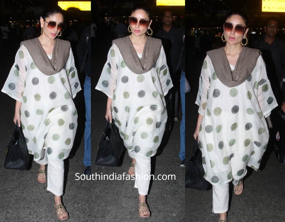 kareena kapoor airport white kurta