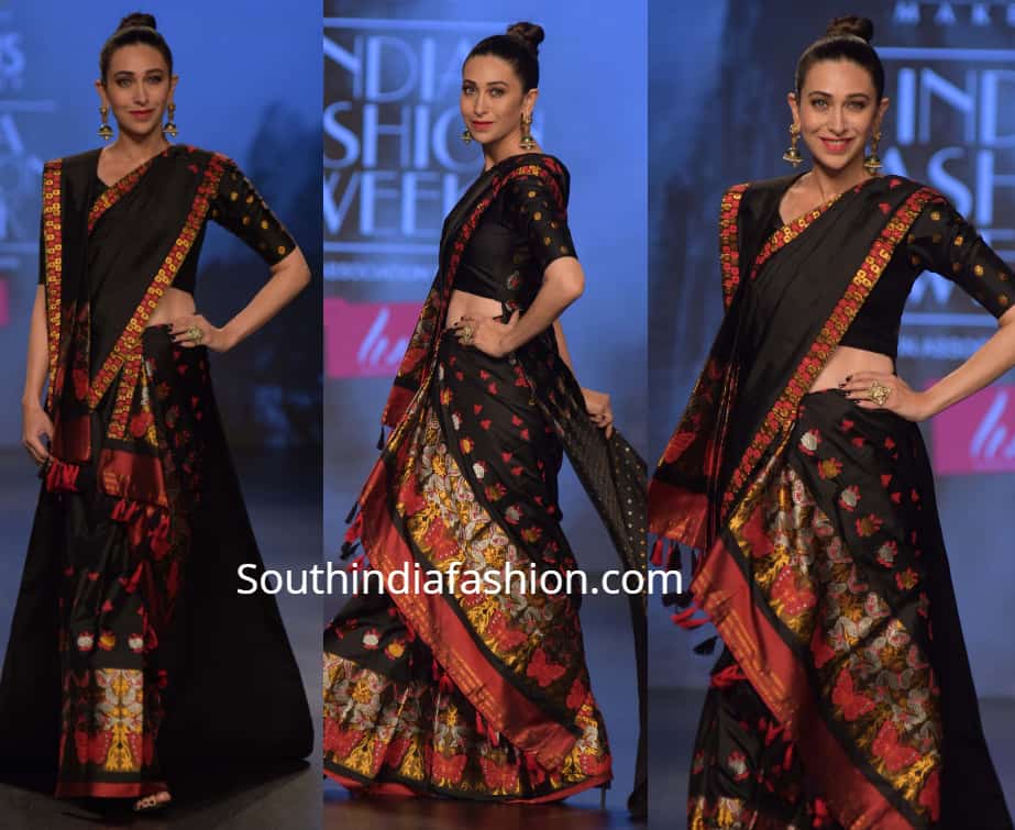 karisma kapoor black mekhela chador