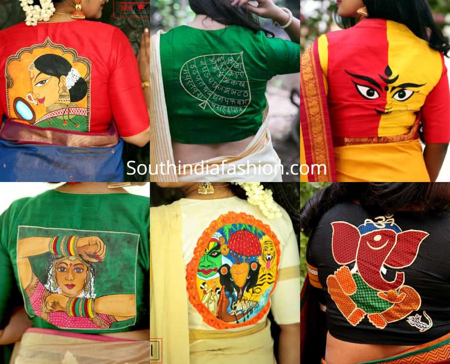 quirky saree blouse designs by label abnormal