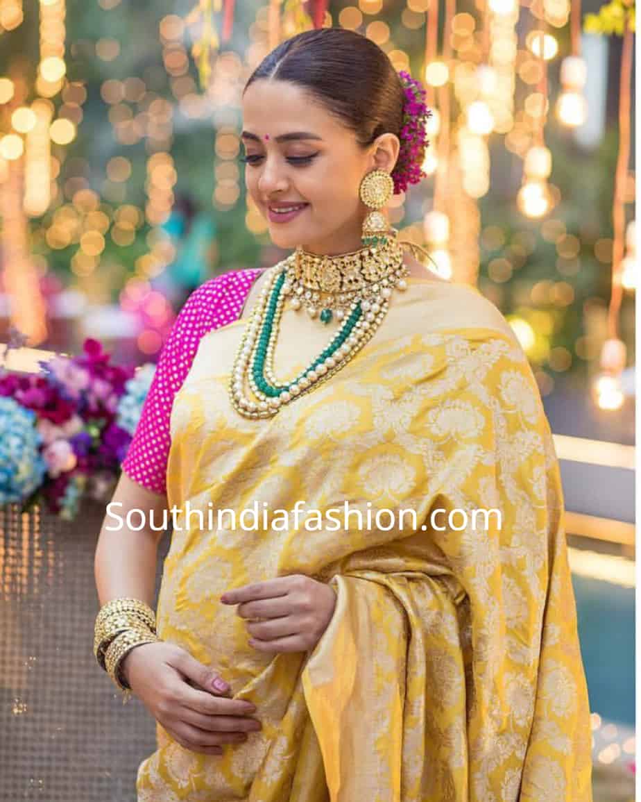 surveen chawla godh bharai ceremony