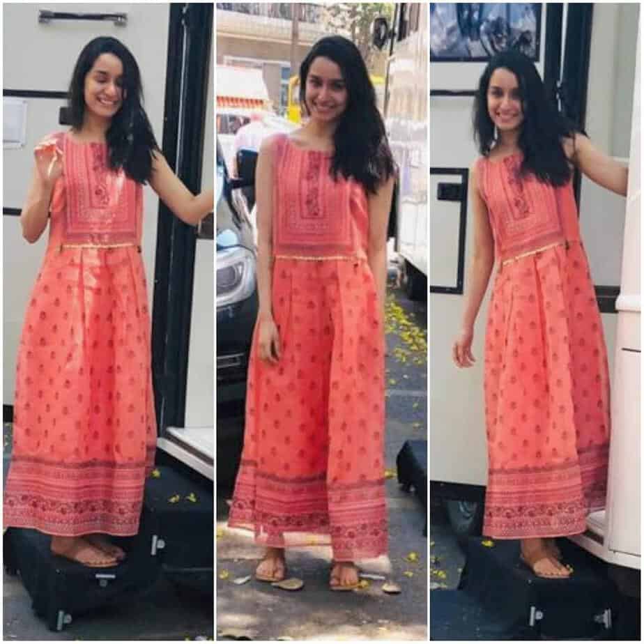 shraddha kapoor in global desi maxi dress