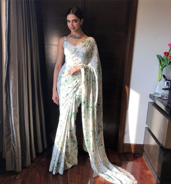 Deepika-Padukone sabyasacho floral saree