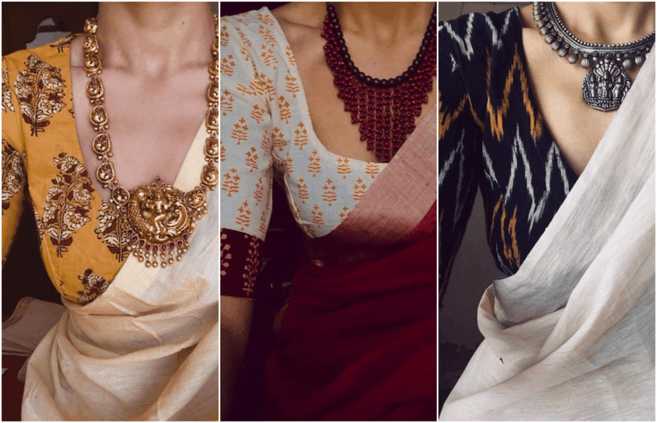 Mix and Match your Blouse with Sarees