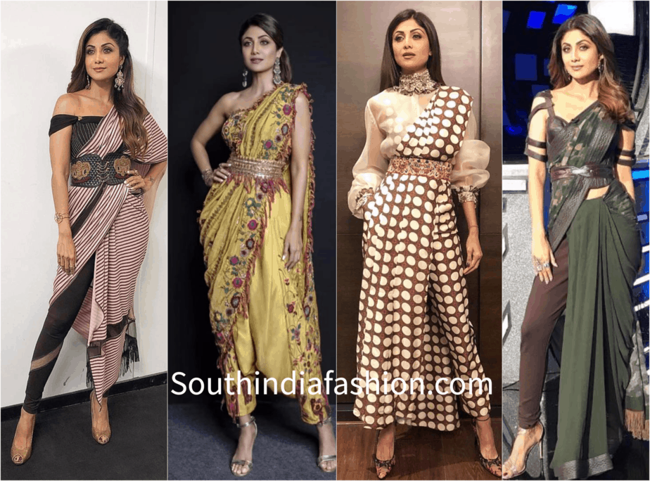 Shilpa Shetty’s Way of Wearing Saree with a Twist of Fusion