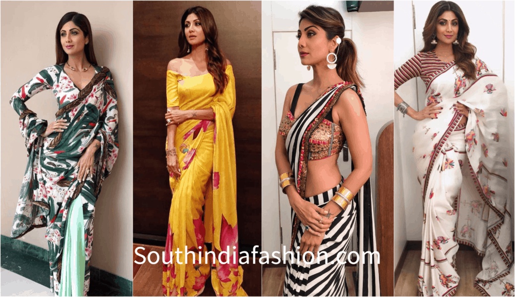 Shilpa Shetty’s Way of Wearing Saree with a Twist of Fusion