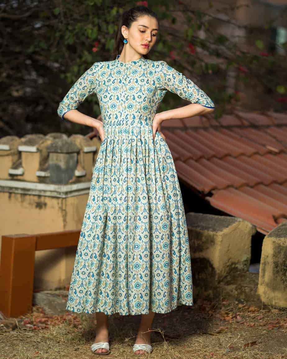 Buy Sanganeri Dresses Online|Summer Cotton Dresses|Indian dresses – The  Phoenix Company