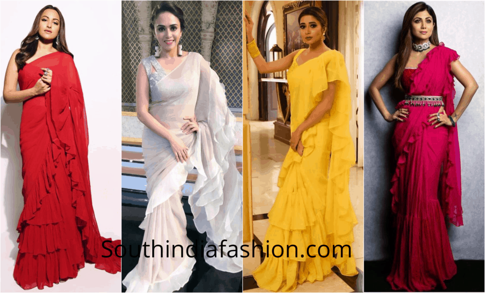 Ruffle Saree to Elevate your Fashion Quotient