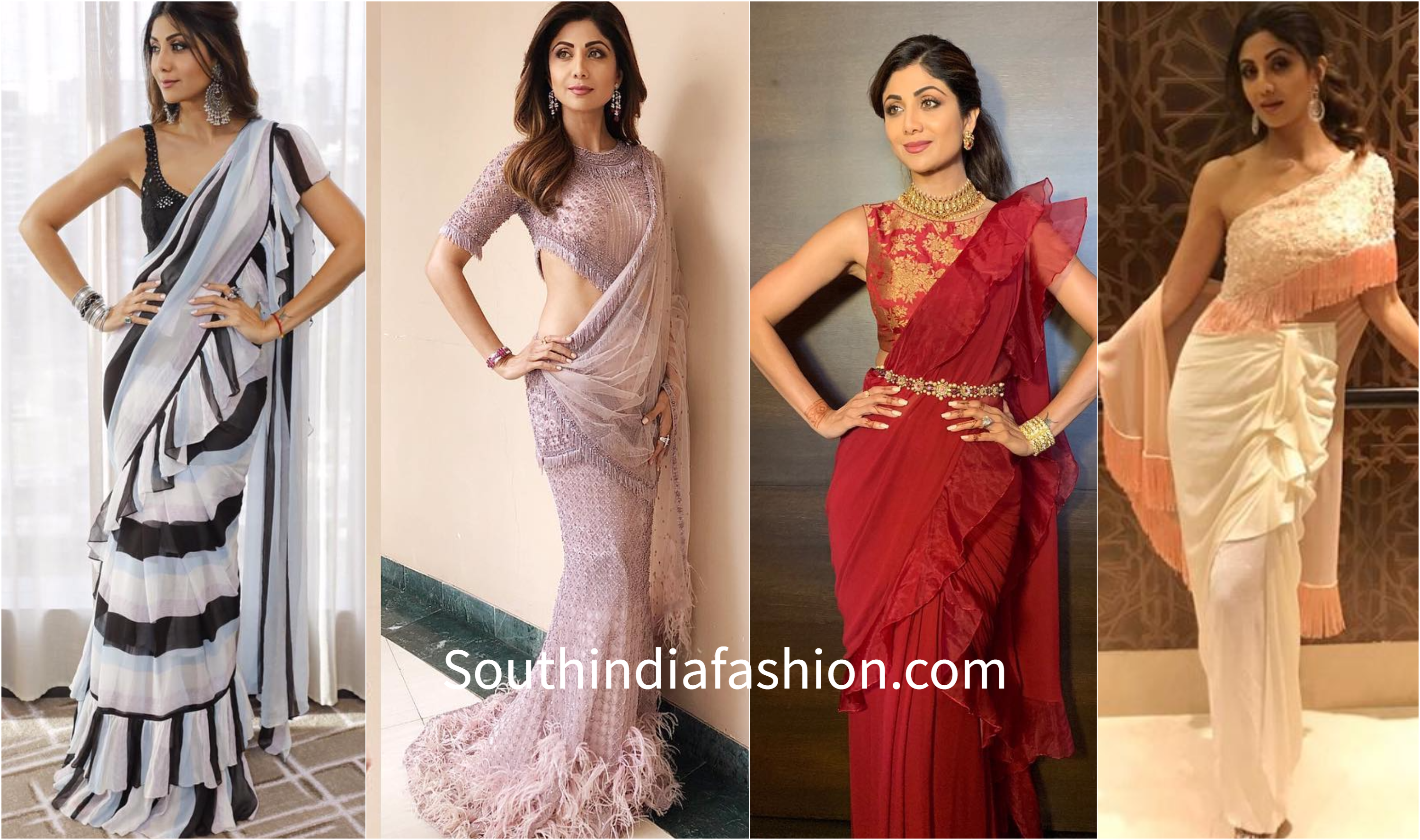 Shilpa Shetty’s Way of Wearing Saree with a Twist of Fusion