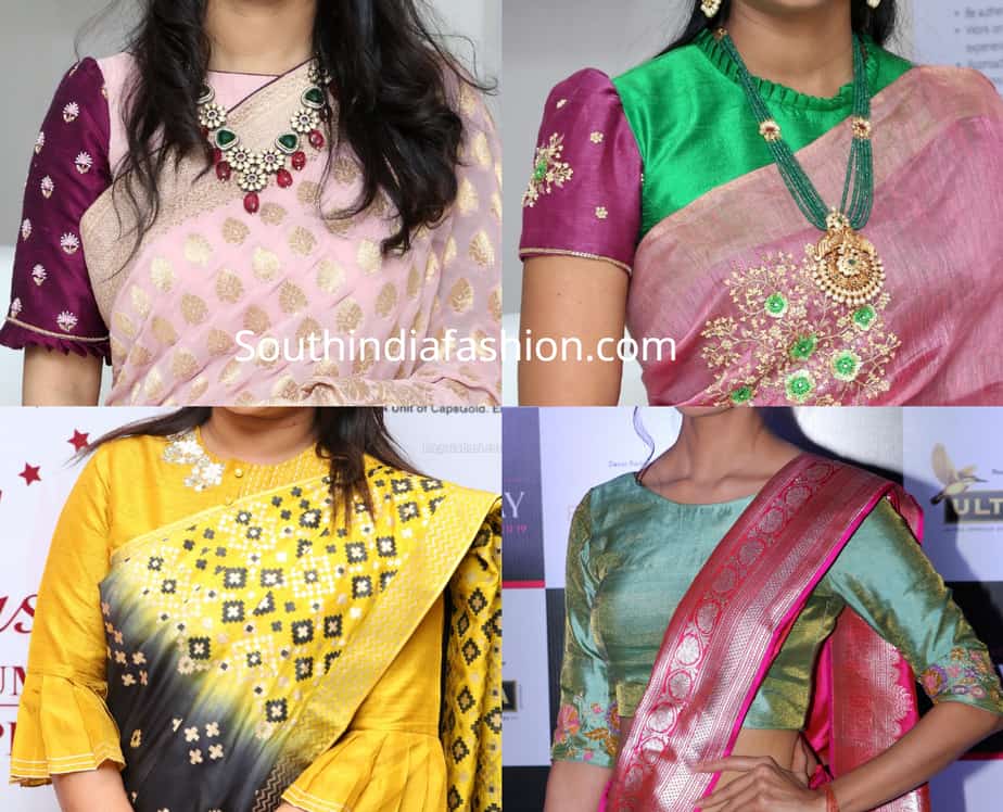 Simple Embroidered Silk Saree Blouse Patterns – South India Fashion