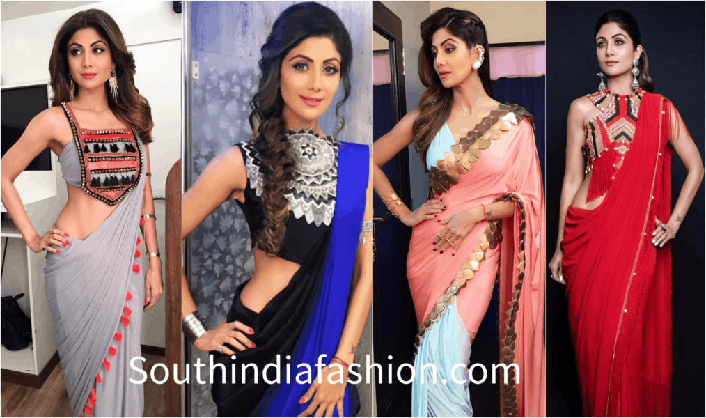 Shilpa Shetty’s Way of Wearing Saree with a Twist of Fusion