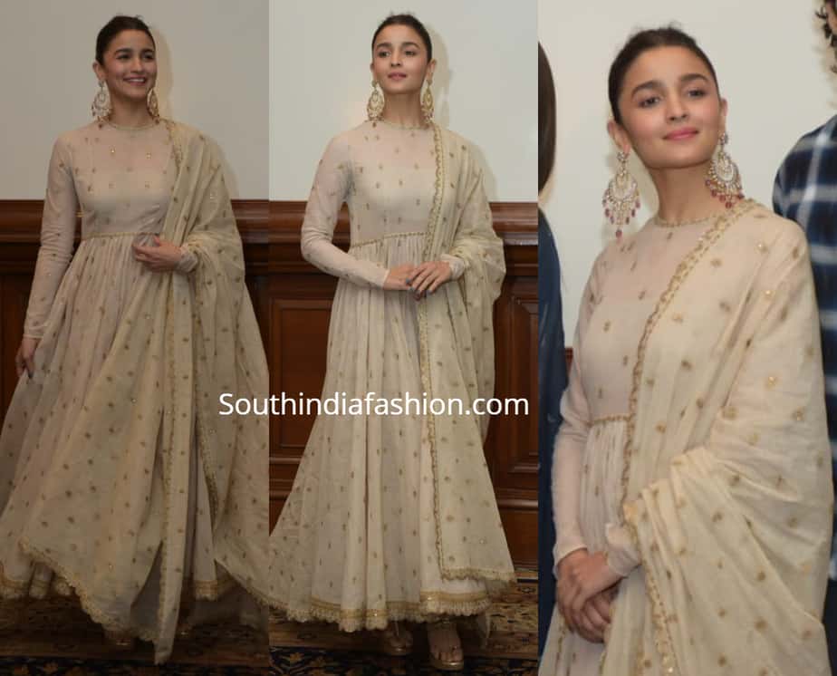 alia bhatt white anarkali suit