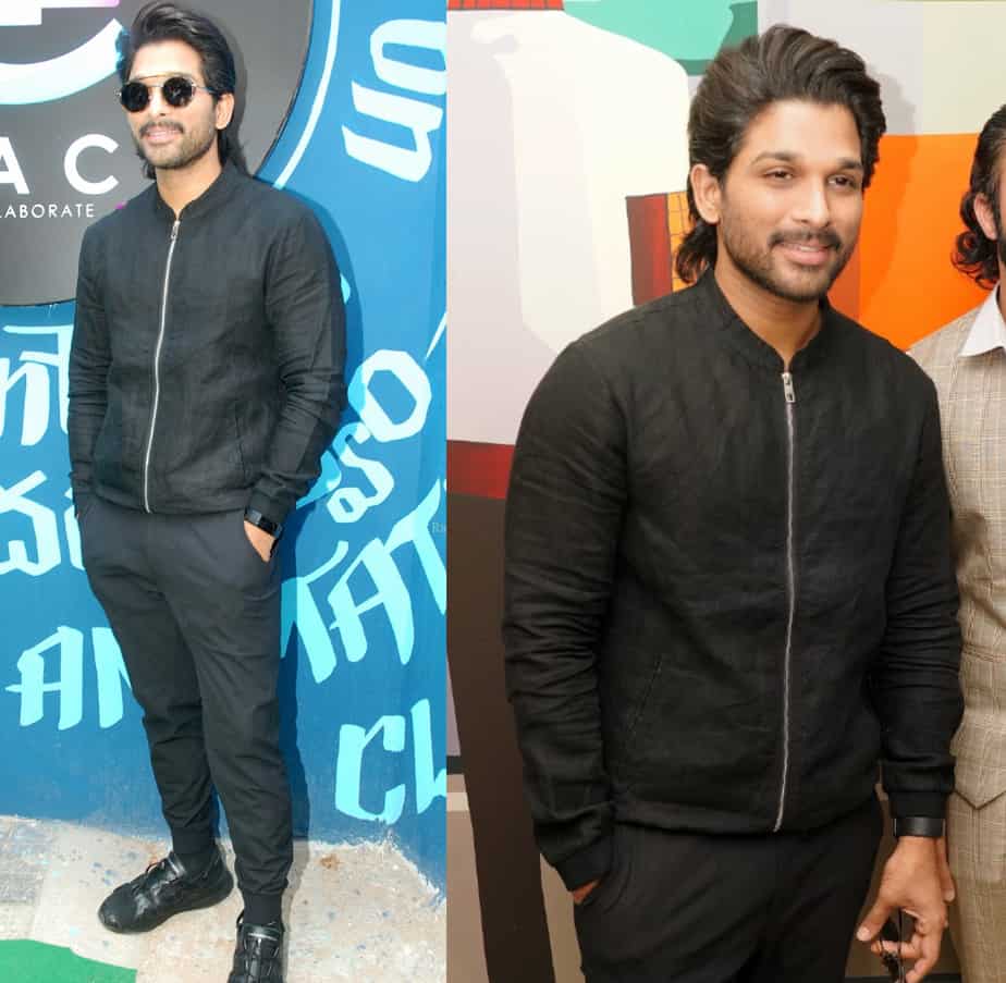 allu arjun black jacket