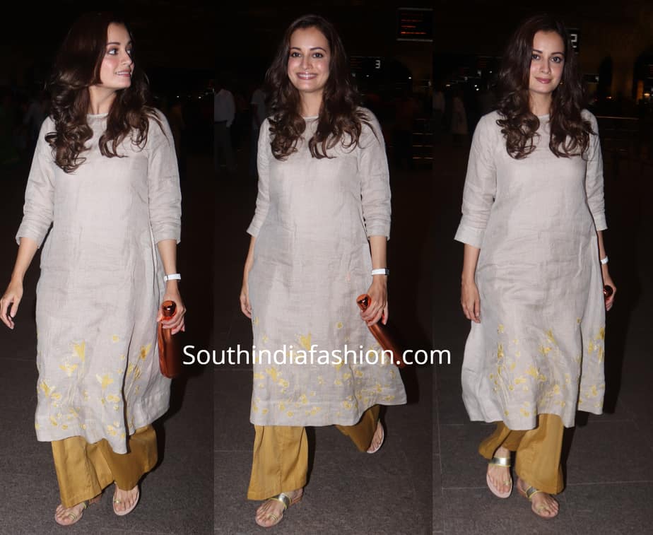 dia mirza in anavila kurta palazzo