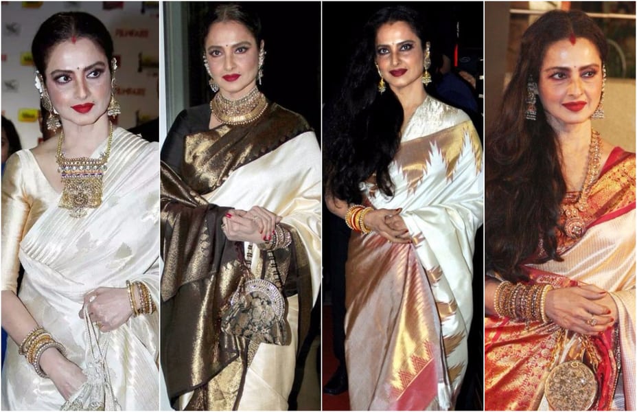 Off-White Sarees That You can Style in Simple Ways