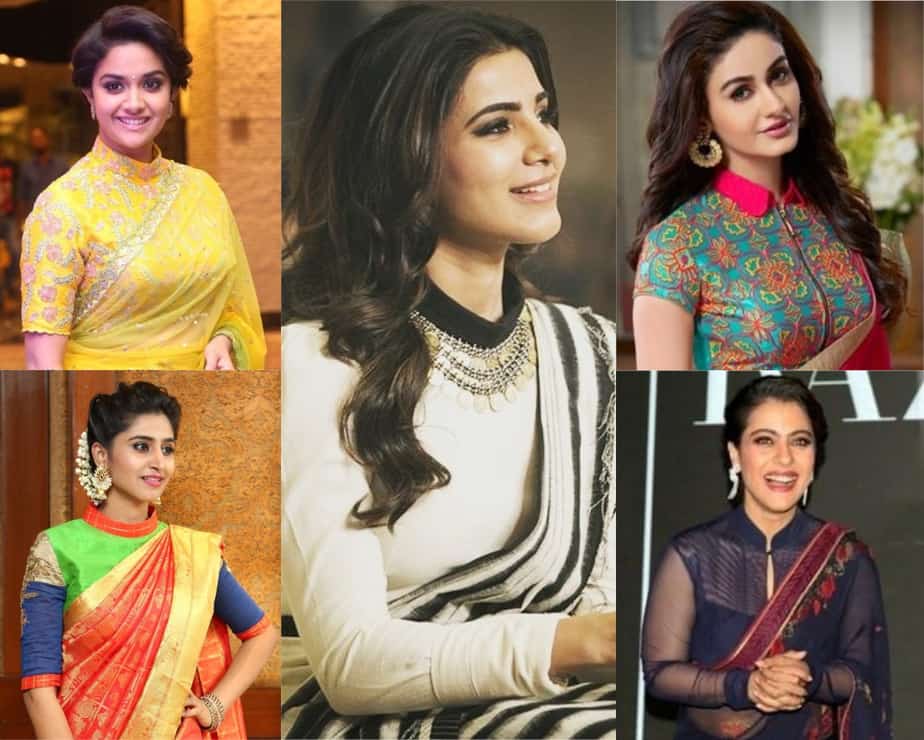 6 Unique Collar Patterns For Saree Blouse | Collar Neck blouse Designs