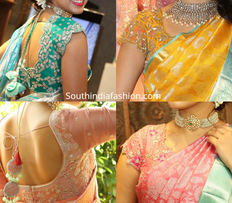 silk saree blouse designs 2019