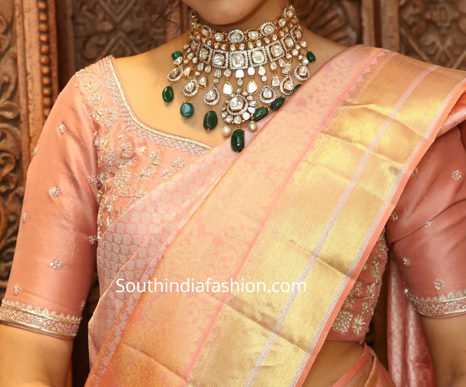 pattu saree blouse simple design