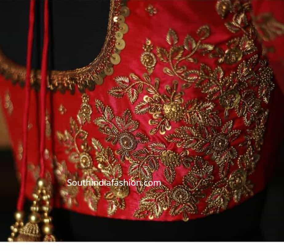 Latest maggam work designs on sales pattu blouses