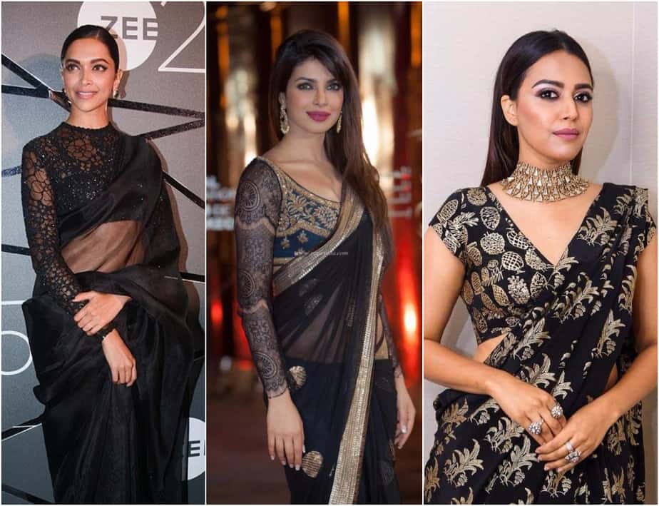 Ways to Style a Beautiful Black Saree