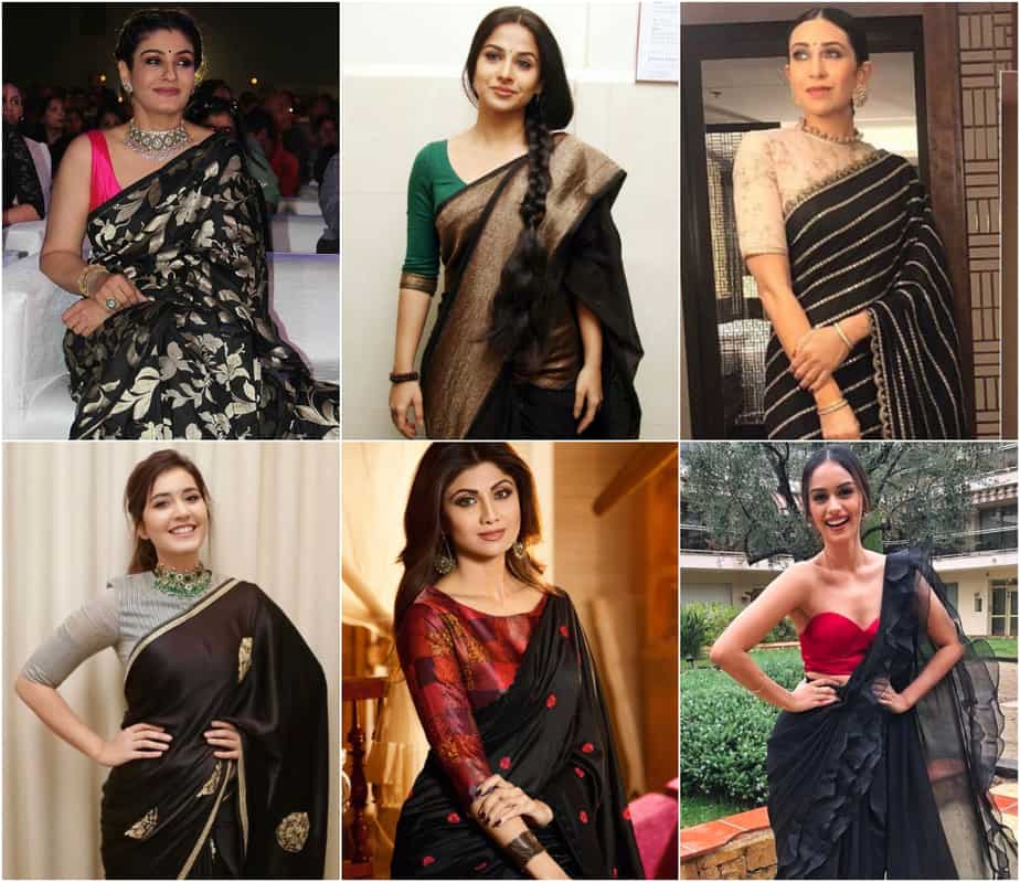 Ways to Style a Beautiful Black Saree