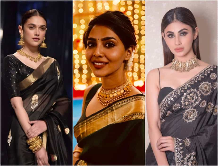 Ways to Style a Beautiful Black Saree