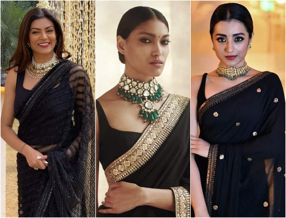 Ways to Style a Beautiful Black Saree