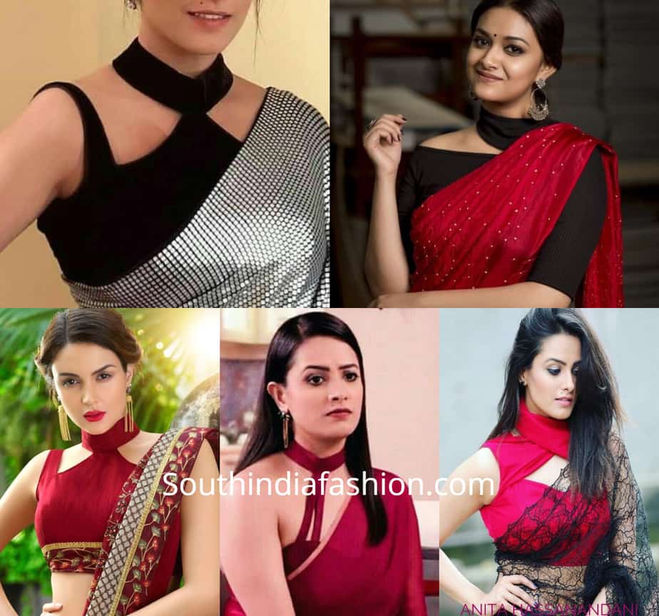 Choker Style Saree Blouse Designs 6