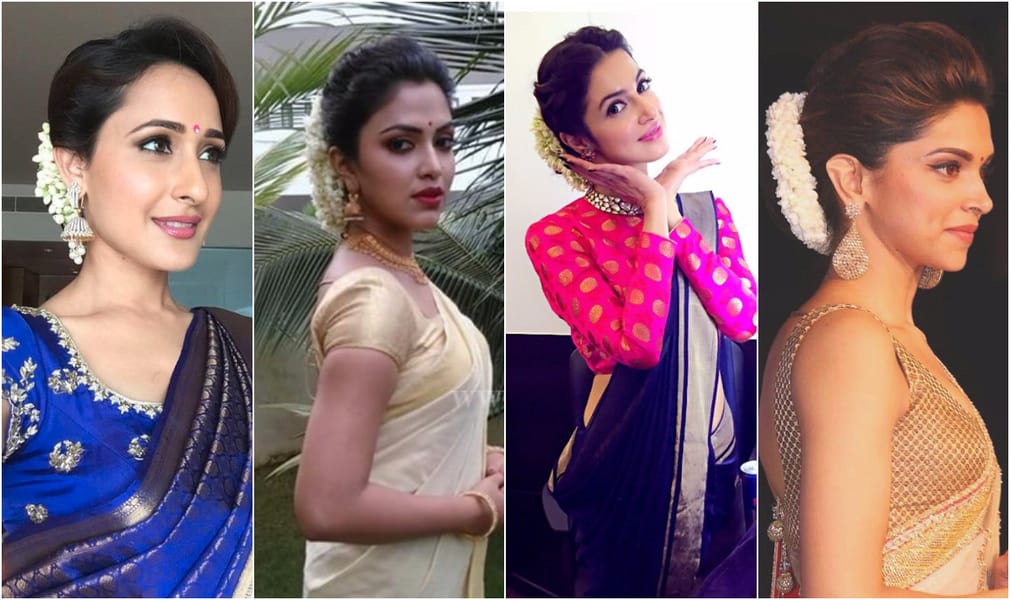 Simple and Elegant Pattu Saree Hairstyles | Best Hairstyles for Silk Sarees Simple and Elegant Pattu Saree Hairstyles | Best Hairstyles for Silk Sarees