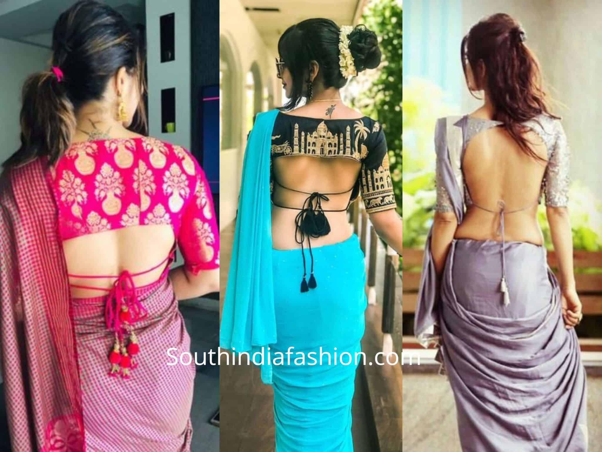 Backless blouse design 