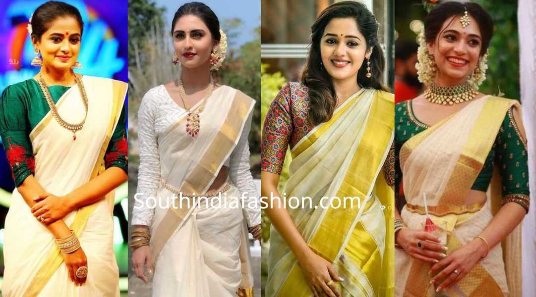 kerala saree blouse designs