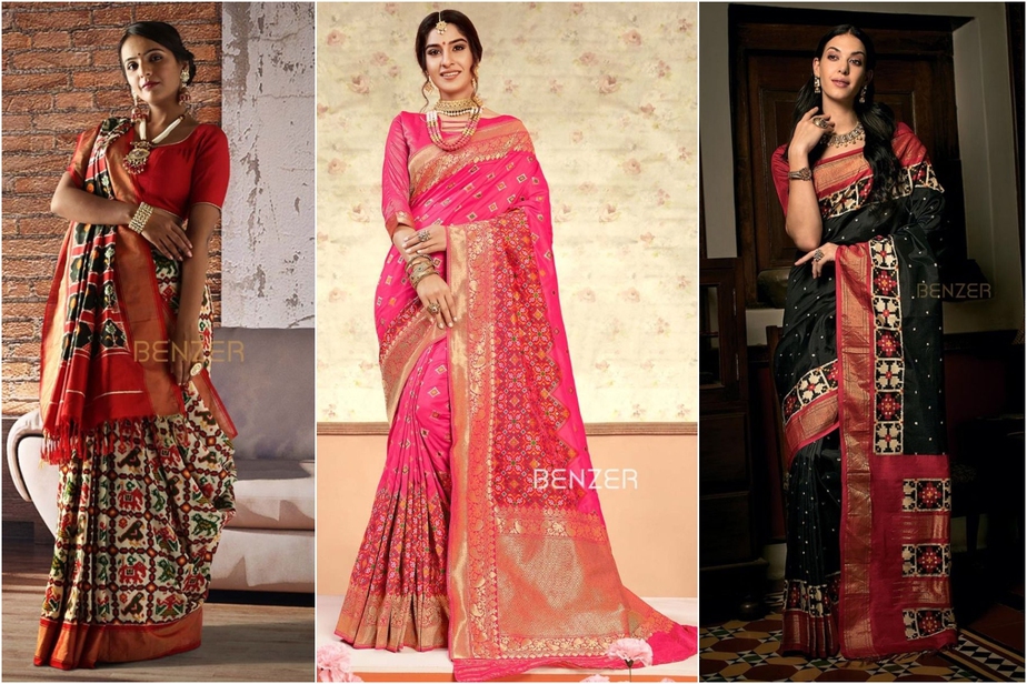 Shop for beautiful Patola Silk Sarees from these amazing brands