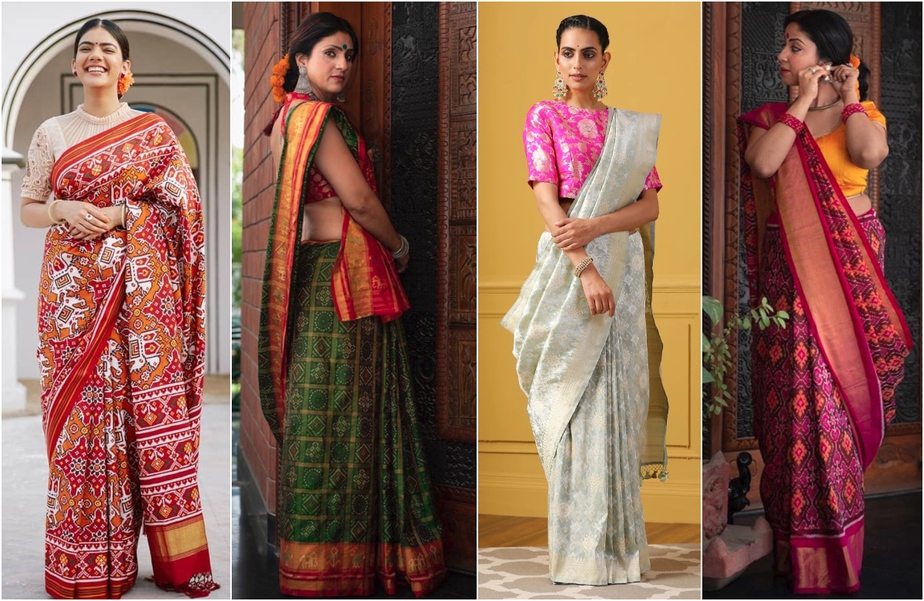 Shop for beautiful Patola Silk Sarees from these amazing brands