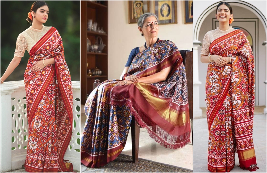 Shop for beautiful Patola Silk Sarees from these amazing brands