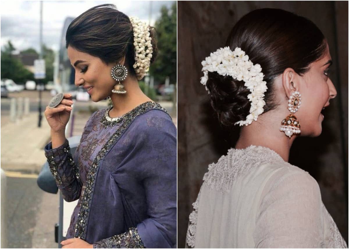 Trending and Traditional Gajra Bun Hairstyle - Shaadiwish