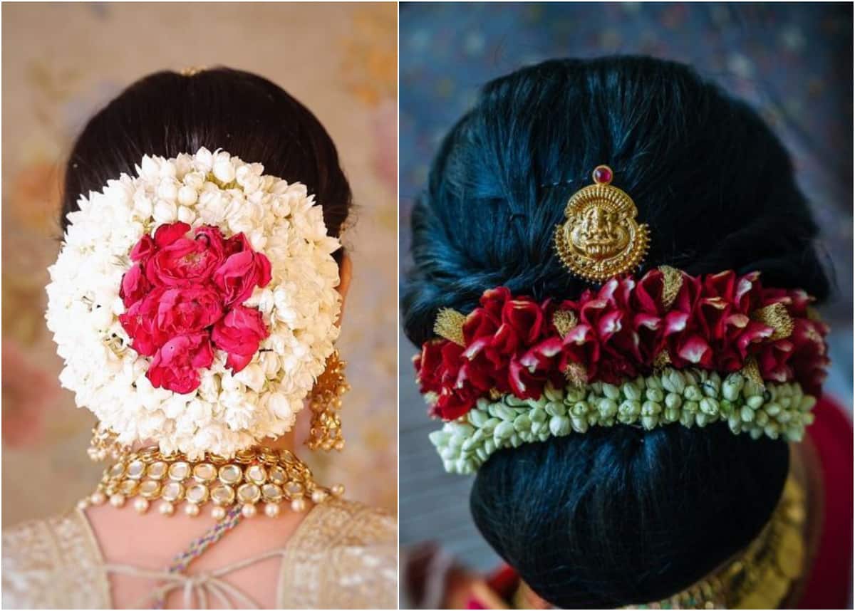 Gajra से दें हेयरस्टाइल को डिफरेंट ट्विस्ट - gajra hairstyles for bridal  and girls-mobile