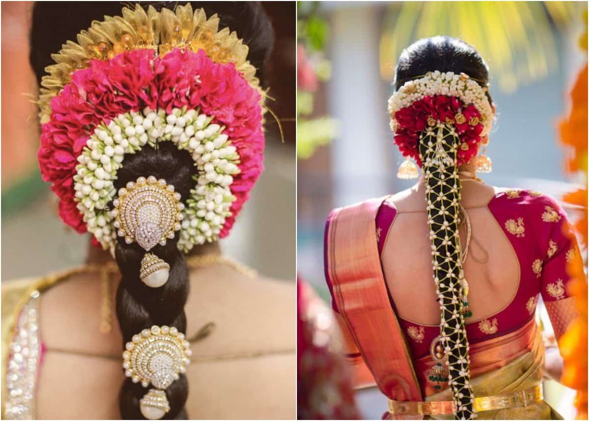 Top 8 Wedding Hairstyle Ideas with Gajra flowers | Wedding Decorations,  Flower Decoration, Marriage Decoration Melting Flowers Blog