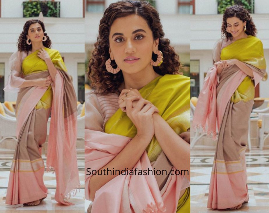 Taapsee Pannu in Latha Puttana saree