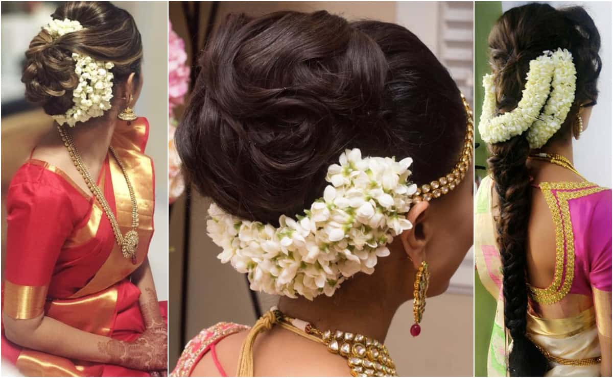 gajra-bun-hairstyles - ShaadiWish