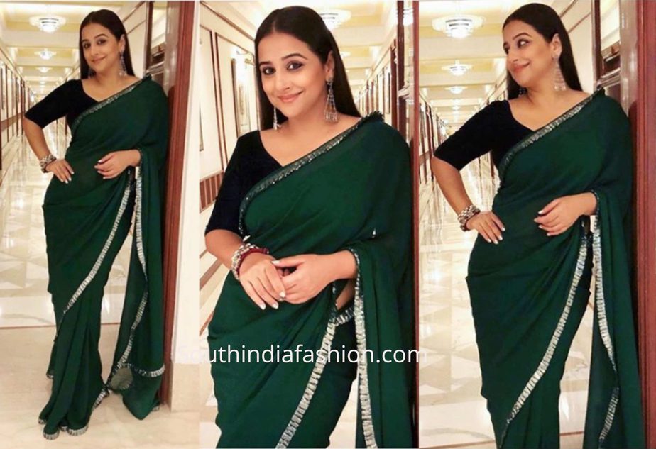 Vidya Balan in Manish Malhotra for Mission Mangal Promotions